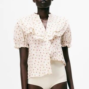 Zara Ruffled Rustic Shirt